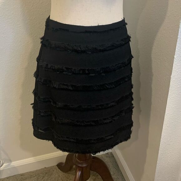Michael Stars Black Mini Skirt Fringe - Picture 3 of 5